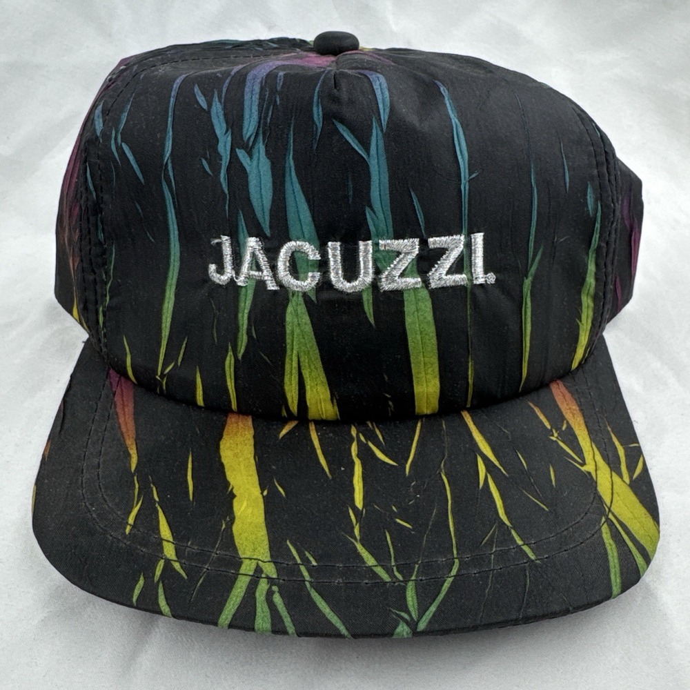 Vintage 90s Jacuzzi K-Products Nylon Abstract Print Snapback Hat USA